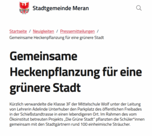 Mehr über den Artikel erfahren Projekt 3F für eine grünere Stadt